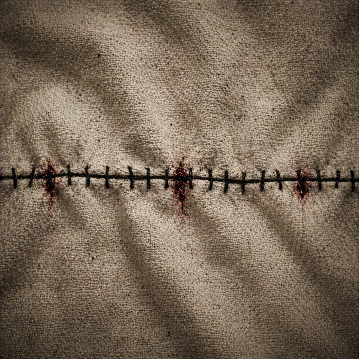 Seam detail — black thread