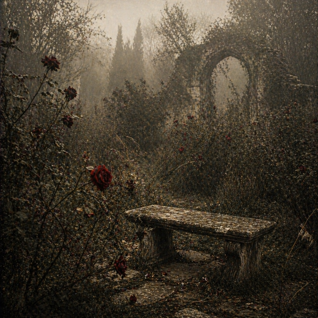 Wild overgrown garden — totale